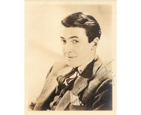 James Stewart signed 10x8 sepia vintage dedicated comes with original Metro Goldwyn Mayer mailing envelope dated June 1939.  