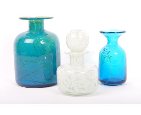 Mdina - A collection of three pieces of vintage 20th circa 1970s century Mdina Maltese studio art glass to include a tutti fr