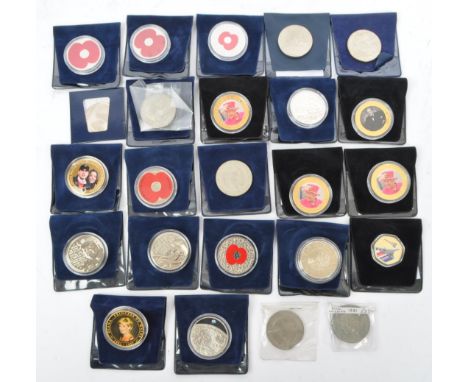 A large collection of uncirculated commemorative British currency coins. To include, Queen Elizabeth II & HRH Prince Philip d