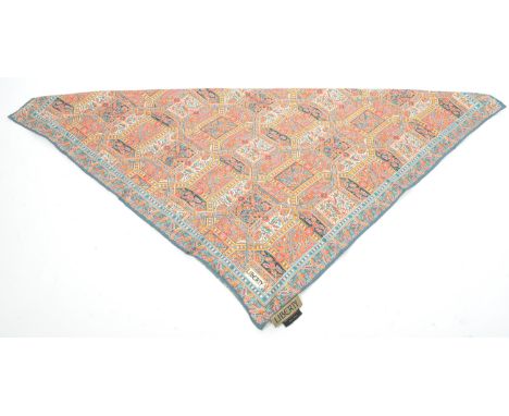 A vintage early 20th Century 100% silk scarf by&nbsp;Liberty of London - label ro reverse.&nbsp;Measures 68 x 68cm (square).