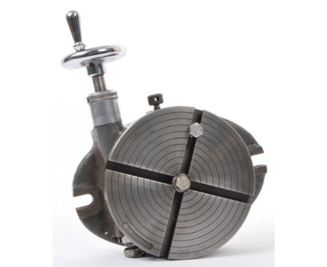 An engineers six inch rotary table for watch makers. With turning handle and measurements to outer disc. B6 to front with 957