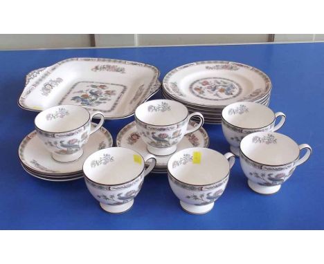 Wedgwood Kutani crane tea service. Condition report: see terms and conditions