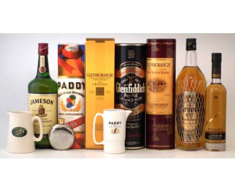 Collection of Scottish Whisky and Irish Whiskey, to include Glenfiddich Special Reserve 70cl two bottles of Glenmorangie 70cl