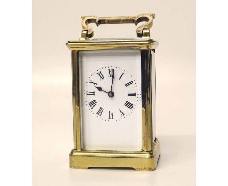 Brass carriage clock. Condition report: see terms and conditions