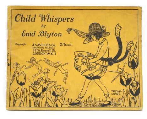 Blyton (Enid).Childs Whispers. J. Saville, no date [1922], first edition (no issue stated), oblong octavo, 24 pages, original