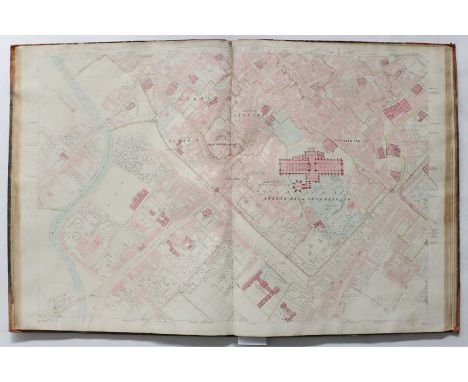 Skaife (Robert H.). Plan of the Roman, Mediaeval & Modern York. York: John Sampson, 1864, hand-coloured, linen-backed folding