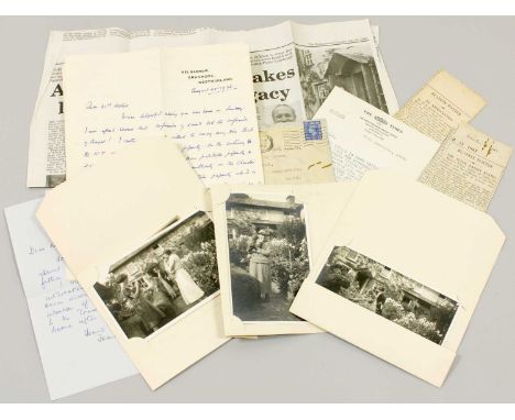 Potter (Beatrix).A small collection of ephemera relating to Beatrix Potter, comprising;Three photographs of Beatrix Potter in
