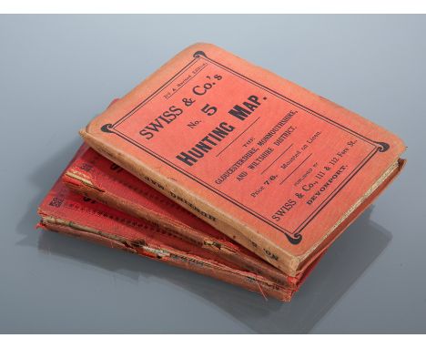 HUNTING MAPS (SWISS AND CO.)
numbers 5,6 and 12 on linen, (3 in total)
