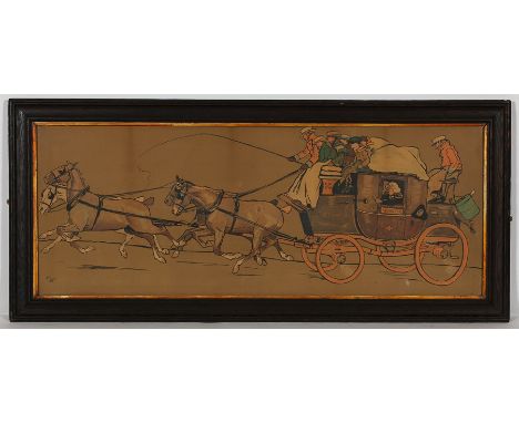 AFTER CECIL ALDIN (1870-1935),
THE ETON COACH SCENE
colour lithograph
38cm x 100cm
Framed

