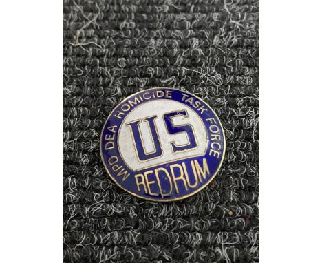 An enamel US Homicide Task Force badge 