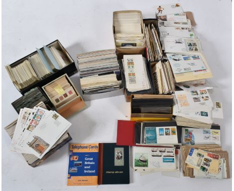 A large collection of foreign and British definitive and commemorative postage stamps, airmail, covers and first day covers, 