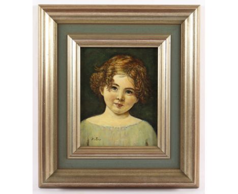 Peters (Portraitmaler M.20.Jh.), "Bildnis eines Mädchens", Öl/Lwd., 25 x 20, unten links signiert, R. 