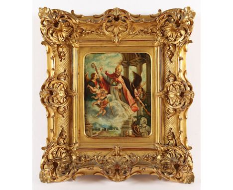 Coello, Claudio (ca. 1632-1693), Kopie des 19.Jh. nach, "Triumph des heiligen Augustinus", Öl/Holz, 22 x 18, R. 