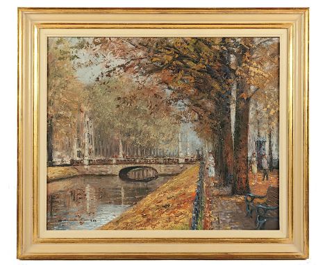 Düsseldorfer Maler 20./21.Jh., "Herbst an der Königsallee", Öl/Lwd., 50 x 60, unten links signiert, R. 