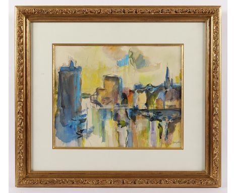 Marzelle, Jean (1916-2005), "Stadtansicht", Aquarell/Papier, 24 x 30, unten rechts signiert, R. 