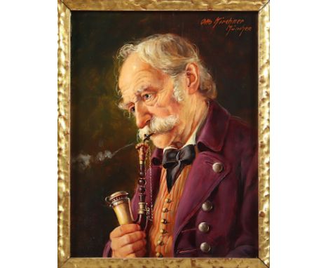 KIRCHNER, Otto (1887-1960), "Pfeifenraucher", Öl/Holz, 18 x 14, oben rechts signiert und "München" bez., R. 