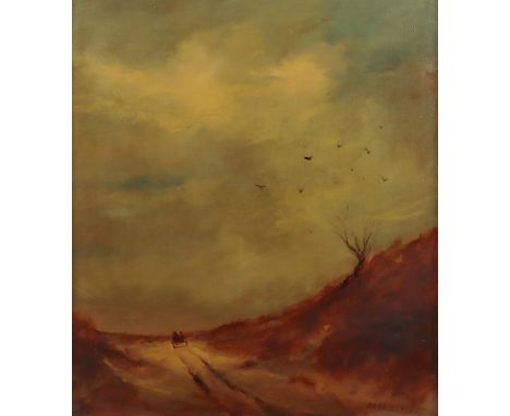 OHMERT, Paul Hans (1890-1960), "Landschaft in der Dämmerung", Öl/Lwd., 80 x 70, unten rechts signiert, R. 