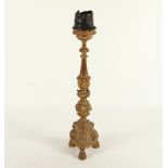 Altarleuchter, Holz, Italien, A.18.Jh.