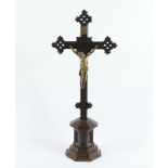 Kruzifix, Holz, Metall, um 1880