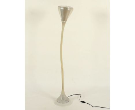 Wand-/Deckenleuchte "Pipe", Polycarbonat, Silikon und Stahl, H 140, min.besch., Fuß ergänzt., Entwurf Herzog &amp; de Meuron,