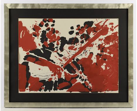 Unbekannt, "Teufelsgeiger", Farbserigrafie, 58 x 76, betitelt, unleserlich handsigniert, 1989, R. 