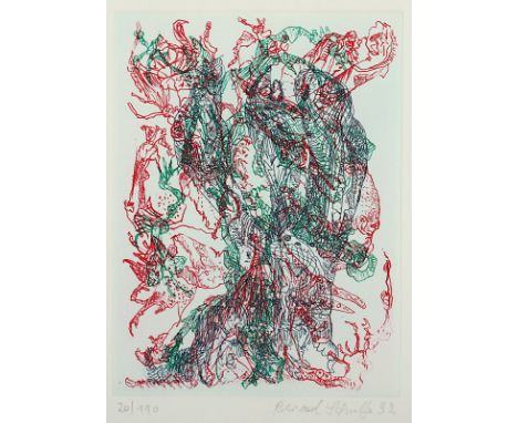 Schultze, Bernard, "Migof", Original-Farbradierung, 20 x 15,5, nummeriert 20/190, handsigniert, R. 