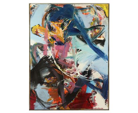Naujoks, Heino (*1937), "o.T.", Öl/Lwd., 152 x 110, verso signiert und datiert (19)"84", R. 