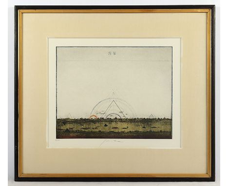 Sovak, Pravoslav, "o.T.", Original-Farbradierung, 29 x 37, nummeriert 4/100, handsigniert, R. 
