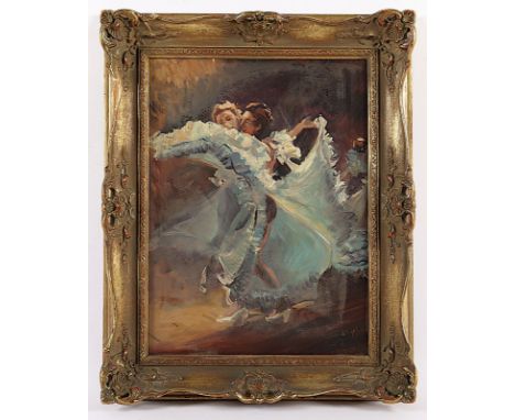 Engel, Hans Linus (1921-1997), "Flamencotänzerin", Öl/Hartfaser, 41 x 31, unten rechts signiert, R. 