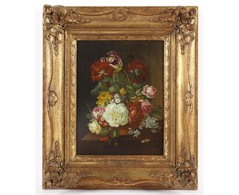 Krause, Lina (1857-1916), "Blumenstilleben", Öl/Holz, 27 x 22, unten rechts signiert, R. 
