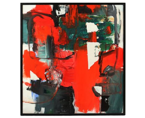 Nadler, Hans, "Rot", Öl/Lwd., 95 x 86, unten Mitte signiert, R. 