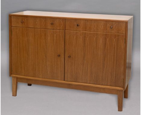 GORDON RUSSELL SIDEBOARD - ELLIPSE 1950's sideboard designed by David Booth, made in mahogany with circle and ellipse shapes 