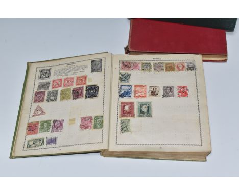 A BOX OF THREE STAMP ALBUMS, with some mid period commonwealth stamps (1 box) (sd)