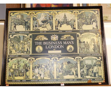 Richard T. Cooper (1884-1957) - The businessman's London, London Underground poster print mounted on board, 74 x 93cm