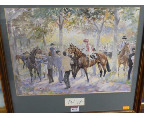 Klaus Philipp (b.1932) - Prie de Moulin des Longchamps, reproduction framed print, 30 x 40cm 