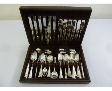 A canteen of silver plated flatware for ten persons in fitted case