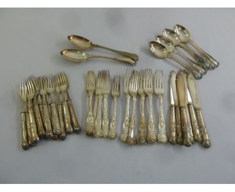 A quantity of silver plated Kings pattern flatware