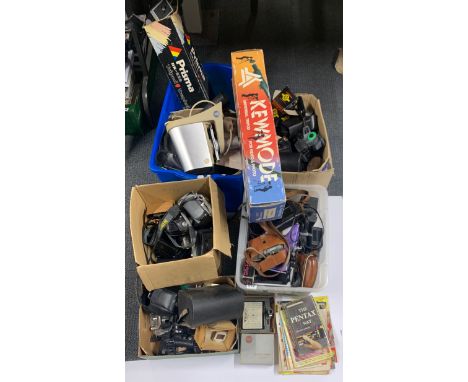 An extensive group of mixed camera and cini equipment.