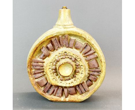 A 1970's pottery lamp base by Bernard Rooke, H. 31cm.