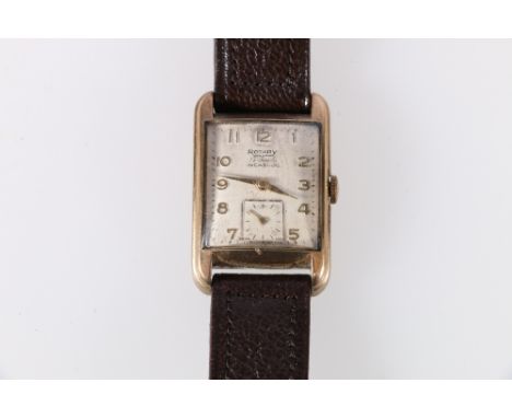 9ct gold cased Gent's Rotary wristwatch with 17 jewel incabloc movement 