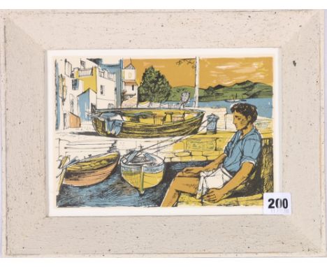 JOHN MINTON (1917-1957) *ARR* The Harbour Wall Calvi Lithograph, 22.5cm x 15.5cm Open Eye Gallery label versoCONDITION REPORT