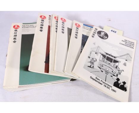 Netsuke Kenkyukai journal volume 11 numbers 1-4, volume 9 numbers 1-4, 10 further journals and the Francesco Convention issue