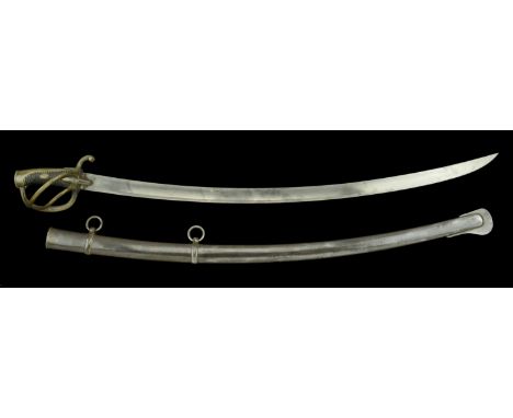 A French Light Cavalry Sabre M.AnXI (1802). A particularly fine example, the 90cm blade retaining almost all original finish,