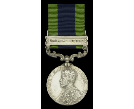 India General Service 1908-35, 1 clasp, Malabar 1921-22 (5819514 Pte. W. C. Nunn, Suff. R.) good very fine £100-£140
