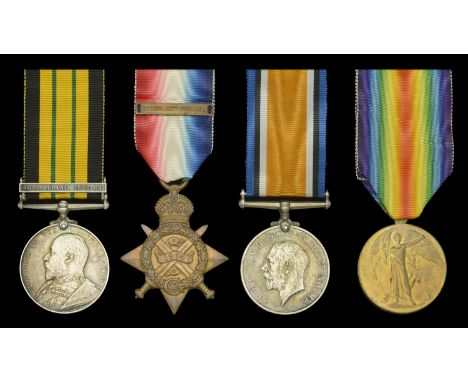Four: Sapper A. V. Hobbs, Royal Engineers  Africa General Service 1902-56, 1 clasp, Somaliland 1902-04 (9051 Sapr: A. V. Hobb