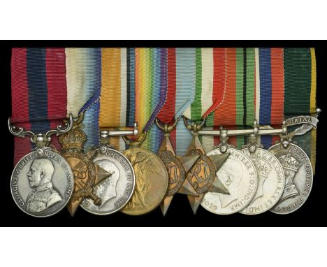 A Great War 1918 ‘German Spring Offensive’ D.C.M. group of nine awarded to Sergeant Harry Henderson, 6th Battalion, Durham Li