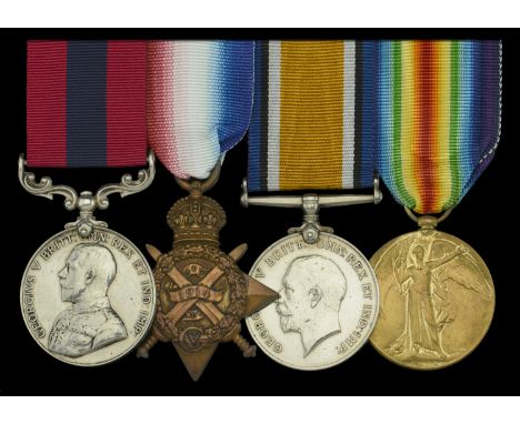 A Great War ‘Battle of Festubert 1915’ D.C.M. group of four awarded to Private F. Ball, South Staffordshire Regiment  Disting