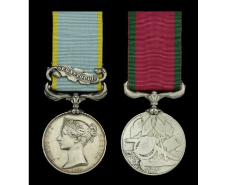 Pair: Quartermaster W. G. Street, 46th Regiment of Foot, late 11th Hussars, who died on active service in India in 1864  Crim