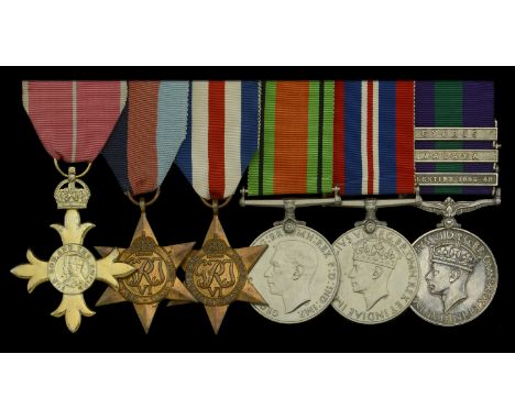 A post-War O.B.E. group of six awarded to Lieutenant-Colonel J. D. B. Thornton, Royal Corps of Signals, who served as the fou