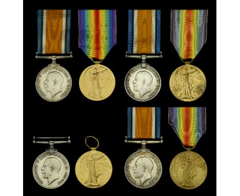 Pair: Private H. J. Iley, Somerset Light Infantry, who died  of wounds in Egypt on 3 October 1917 British War and Victory Med